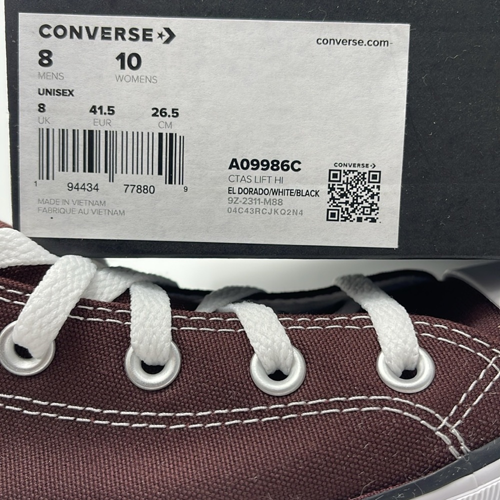 Converse WMNS CTAS LIFT HI
EL DORADO/WHITE/BLACK A09986C Platforms Sneakers - Picture 16 of 16